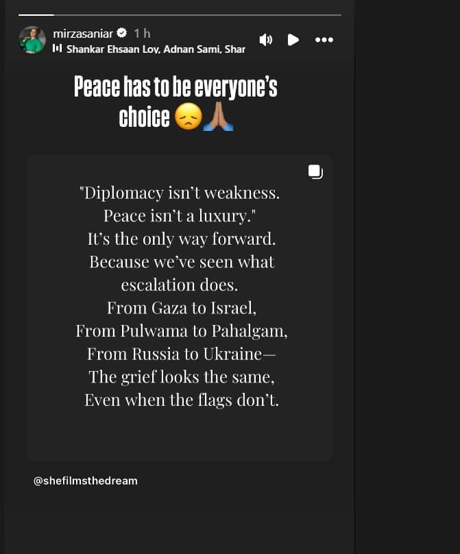 सानिया मिर्झाची 24 तासात दुसरी पोस्ट, आता झेंड्याचा उल्लेख, नेमकं काय म्हणाली?