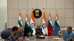 Rajnath Singh Concludes Meeting With CDS, Chief Of Three Services, Reviews Security Along Western Borders