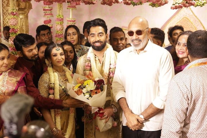 Preetha Ganesh, daughter of prominent producer and educationist Ishari K Ganesh—founder of Vels Institute of Science, Technology & Advanced Studies (VISTAS)—tied the knot with Lushvin Kumar in a grand traditional wedding held in Chennai on Friday.