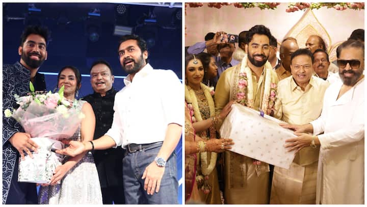 Preetha Ganesh, daughter of prominent producer and educationist Ishari K Ganesh, tied the knot with Lushvin Kumar in a grand traditional wedding held in Chennai on Friday.