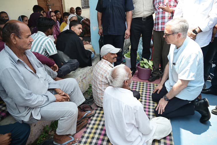 Omar Abdullah Meets People Displaced From Border Areas, Those Injured In Pakistani Shelling — IN PICS