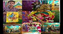 தூக்கிப் போடும் பொருட்களில் கோயில் சிலைகள்.. வியக்க வைக்கும் இளைஞரின் கலைத் திறன் !