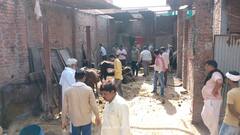 भदोही में अवैध बूचड़ खाने में प्रशासन की दबिश, सैकड़ों जानवरों के अवशेष बरामद