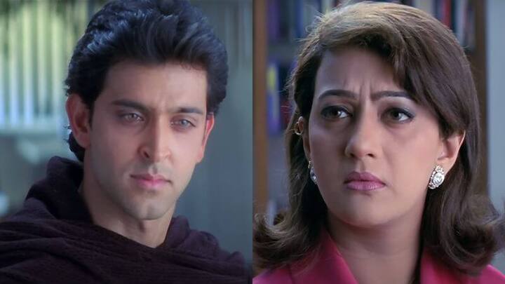 Supriya Karnik played the role of Hrithik Roshan's mother in the film Yaad. Hrithik was then 27 and Supriya was 26 years old.