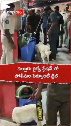 నెల్లూరు రైల్వే స్టేషన్ లో పోలీసుల సెక్యూరిటీ డ్రిల్