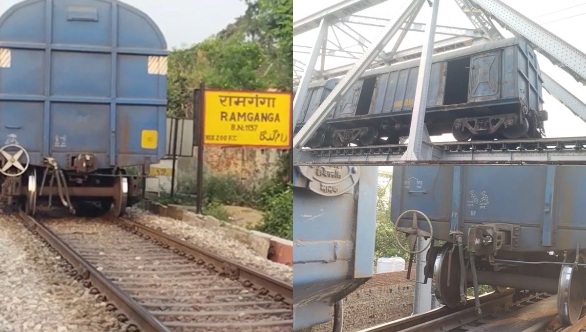 मुरादाबाद में रेल हादसा! रामगंगा पुल पर दो हिस्सों में बंट गई मालगाड़ी, जिसने देखा डर गया