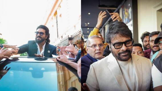 Ram Charan Chiranjeevi: ఓ వైపు మెగాస్టార్.. మరోవైపు గ్లోబల్ స్టార్ - లండన్‌లో ఫ్యాన్స్ జోష్..