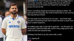 'किंग' कोहली ने टेस्ट क्रिकेट को कहा अलविदा, हिंदी में देखें विराट ने रिटायरमेंट पोस्ट में क्या लिखा