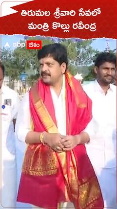 Minister Kollu Ravindra in Tirumala Srivari Temple