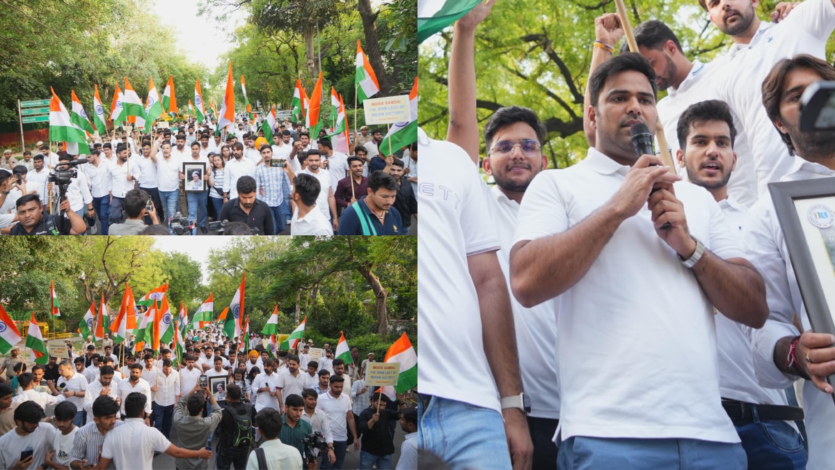 NSUI के शक्ति मार्च में राष्ट्रीय अध्यक्ष बोले, ‘डोनाल्ड ट्रंप तय नहीं करेंगे कि भारत के युवा…’