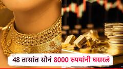 48 तासांत सोन्याच्या भावात 8000 रुपयांची घसरण, एका बातमीने सर्व वातावरण चेंज झालं, 10 ग्रॅमचा भाव काय?
