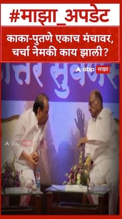 Sharad Pawar Ajit Pawar News : शरद पवार-अजित पवार एकाच मंचावर, चर्चा काय झाली?