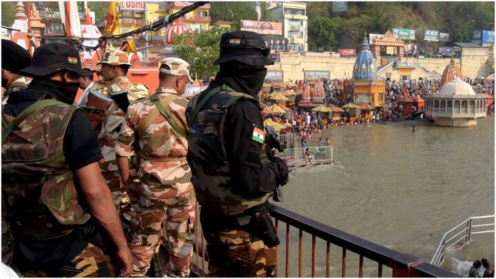 Security arrangements were tightened as thousands of devotees gathered to mark Buddha Purnima in Haridwar. (Image Source: PTI)