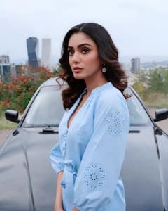 Sana Makbul Serves Summer Dreaminess In A Blue Wrap Dress, PICS