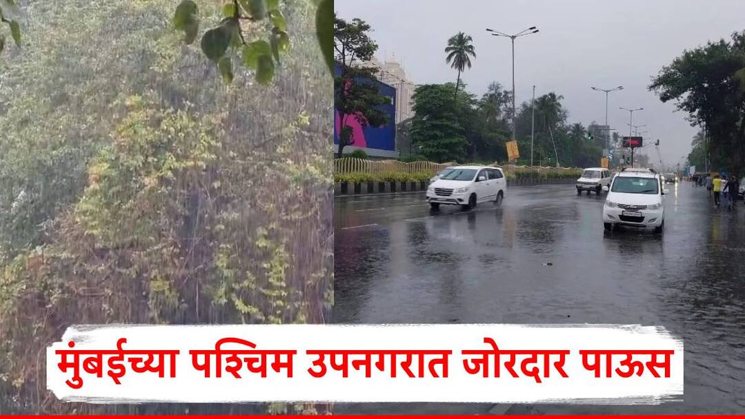Mumbai Rain: मुंबईच्या पश्चिम उपनगरात जोरदार पावसाला सुरुवात; आज अन् उद्या मुंबईला यलो अलर्ट Mumbai Rain Heavy rains begin in Mumbai western suburbs Yellow alert for Mumbai 13 and 14 may Mumbai Rain: मुंबईच्या पश्चिम उपनगरात जोरदार पावसाला सुरुवात; आज अन् उद्या मुंबईला यलो अलर्ट