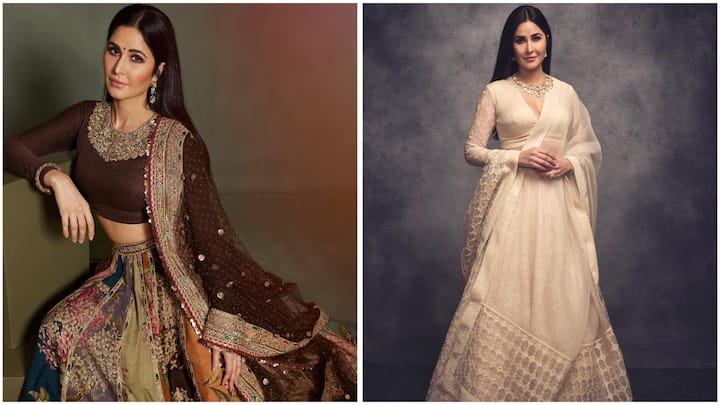 Explore Katrina Kaif’s stunning lehenga looks that are perfect for wedding functions. From ivory elegance to vibrant florals, get inspired for your next festive celebration.