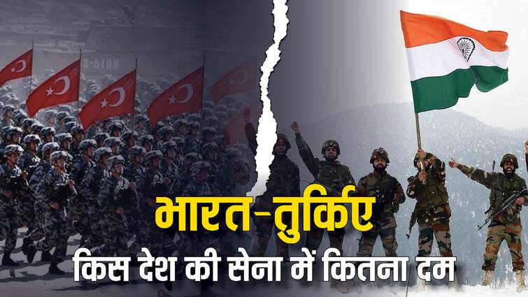 भारत के मुकाबले कितना ताकतवर है तुर्किए, ये है दोनों देशों की सेनाओं की पावर How powerful Turkey is compared to India know the army power of both countries भारत के मुकाबले कितना ताकतवर है तुर्किए, ये है दोनों देशों की सेनाओं की पावर