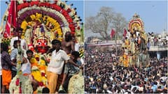 Koovagam festival: கூவாகம் கூத்தாண்டவர் கோயில் சித்திரை தேரோட்டம் - வடம் பிடித்து இழுத்த திருநங்கைகள்