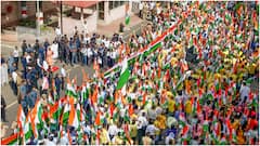 UP CM Yogi Adityanath Leads 'Bharat Shaurya Tiranga Yatra' In Lucknow: In Pics