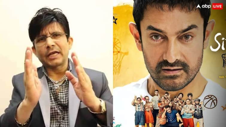 KRK review aamir khan sitaare zameen par trailer says top class Waahiyat, Ghatiya, Sada Huwa trailer 'टॉप क्लास वाहियात, सड़ा हुआ...' आमिर खान की 'सितारे जमीन' पर का ट्रेलर देख KRK ने दिया ऐसा रिव्यू