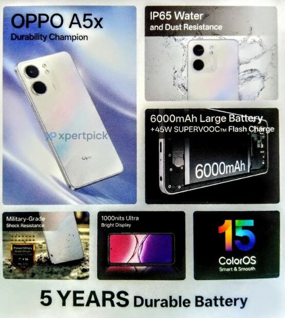 Oppo A5x Leak Hints At Huge Battery, AI Features: What We Know So Far