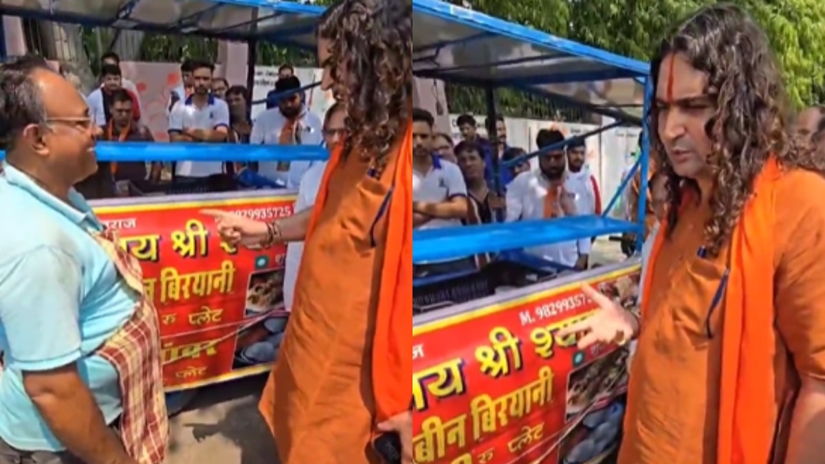 अब वेज बिरयानी के स्टॉल से BJP विधायक बालमुकुंद आचार्य ने हटवाए भगवान का पोस्टर, क्या है पूरा मामला?
