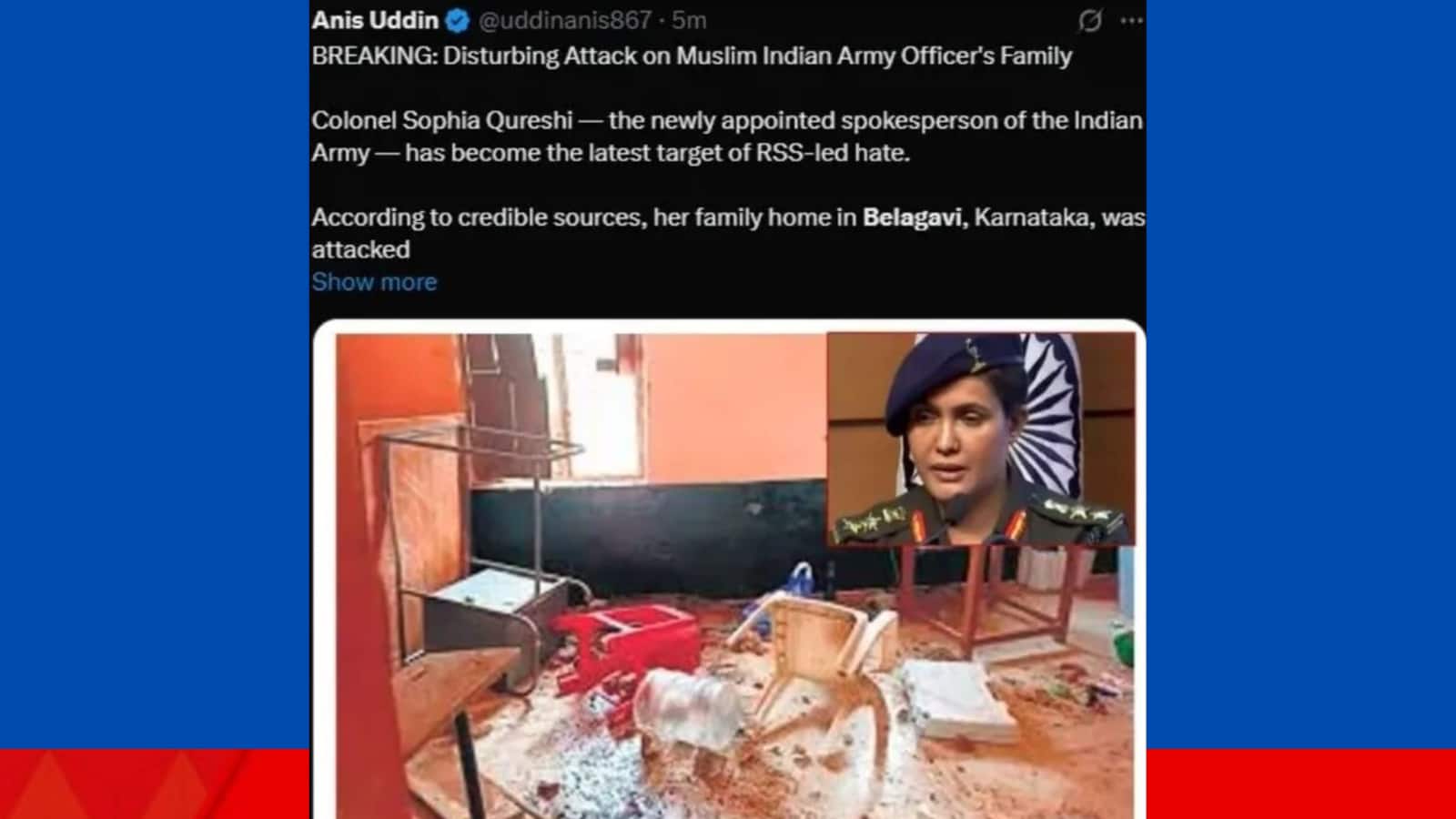 ইন্ডিয়া টুডে থেকে প্রাপ্ত ডিলিটেড পোস্টের স্ক্রিনশট