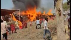 लग्नमंडपात अग्नितांडव! फटाक्यांमुळं लागली आग; वऱ्हाडींची एकच धावाधाव, नांदेडच्या कंधारमधील घटना