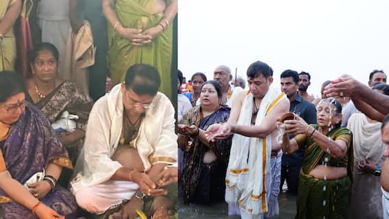 Saraswati Pushkaralu:  కాళేశ్వరంలో పుష్కర స్నానం ఆచరించిన మంత్రి దుద్దిళ్ల శ్రీధర్ బాబు