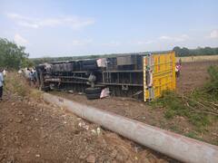 बीड जिल्ह्यात भरधाव कंटेनरने एकास चिरडले, 8 ते 10 गाड्यांना धडक; संतप्त जमावाने कंटेनर जाळला