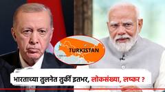 भारताच्या तुलनेत तुर्की इतभर, लोकसंख्या महाराष्ट्रापेक्षाही कमी; जाणून घ्या दोन देशांची तुलनात्मक ताकद