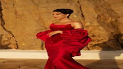Jacqueliene Fernandez At Cannes: કાન્સમાં જૈકલીન ફર્નાન્ડિસનો ગ્લેમરસ રેડ લૂક, જુઓ શાનદાર તસવીરો