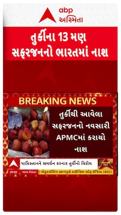 Turkey Apple Ban : પાકિસ્તાનના સમર્થક તુર્કીના સફરજનના બહિષ્કારની માંગ, નવસારીમાં 13 મણ સફરજનનો નાશ