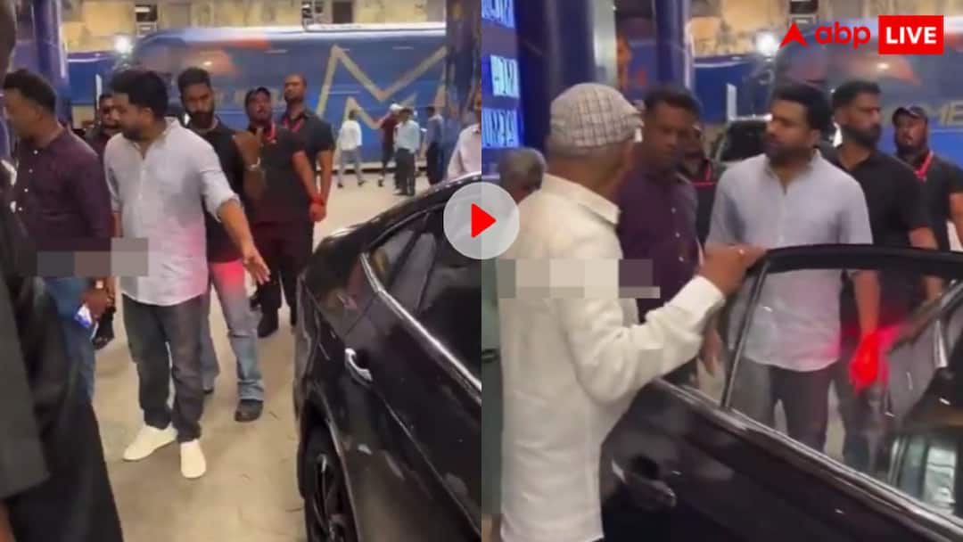 Indian cricketer Rohit Sharma was seen scolding his younger brother after seeing dent on his car video viral कार पर लगा डेंट तो रोहित शर्मा ने छोटे भाई को सबके सामने लगाई फटकार, वायरल हो रहा वीडियो