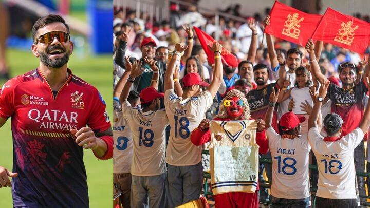 आता आयपीएलमध्ये कोहलीच्या चाहत्यांनी वातावरण पूर्ण कसोटीसारखे बनवले आहे.