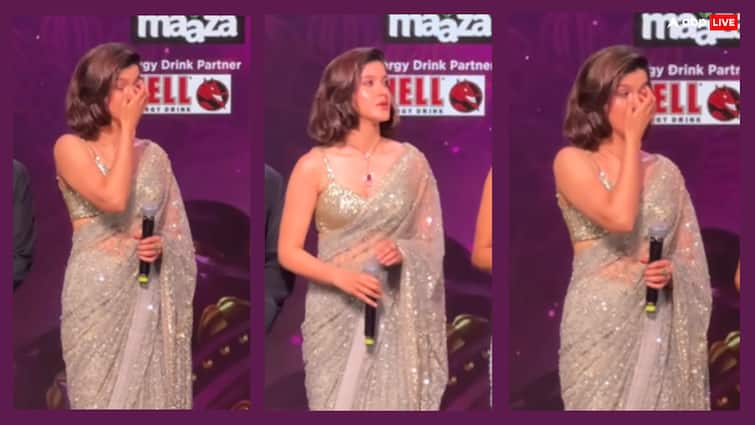 shanaya kapoor gets emotional after watching Aankhon ki Gustaakhiyan teaser vikrant massey डेब्यू फिल्म 'आंखों की गुस्ताखियां' का टीजर देख इमोशनल हुईं शनाया कपूर, भरी महफिल में छलके आंसू