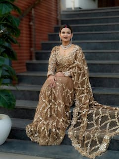 गोल्डन साड़ी, लाल बिंदी और मांग में सिंदूर... नई नवेली दुल्हन सी सजीं अरमान मलिक की दोनों बीवियां