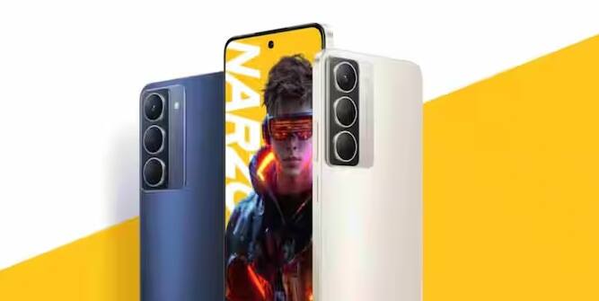 Realme Narzo 80x 5G 6.72 ઇંચ FHD+ ડિસ્પ્લે અને 120Hz રિફ્રેશ રેટ સાથે આ ફોન 50MP પ્રાઇમરી કેમેરા, 8MP સેલ્ફી કેમેરા અને 6000mAh બેટરી (45W ફાસ્ટ ચાર્જિંગ) સાથે આવે છે. પ્રોસેસર ડાયમેન્સિટી 6400 છે.