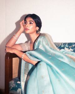 Pooja Hegde Embraces Regal Elegance In A Dreamy Banarasi Saree; See PICS