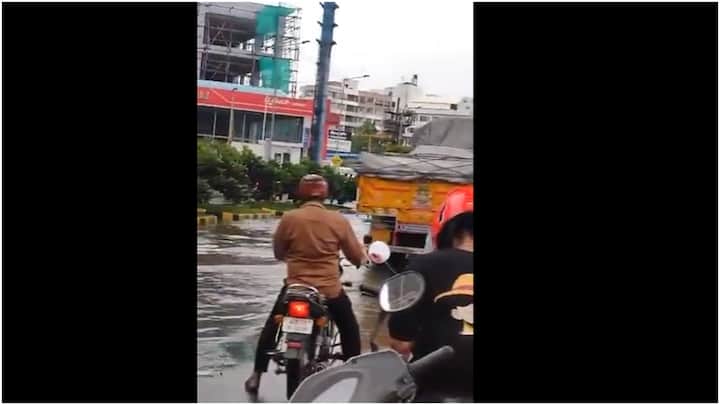 Waterlogged roads across Bengaluru make commuting a nightmare for residents. (Source: X)