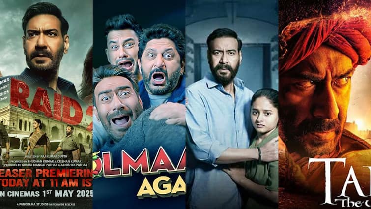 Ajay Devgn की टॉप 5 हाईएस्ट कमाई वाली फिल्मों में किस नंबर पर है 'रेड 2'? 6 साल लगे ये मुकाम हासिल करने में