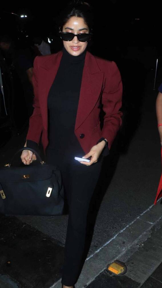 कान्स 2025 डेब्यू से पहले स्टाइलिश लुक में स्पॉट हुईं जाह्नवी कपूर