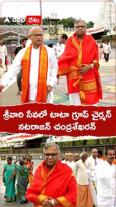 Tata Group Chairman Natarajan Chandrasekhar in Tirumala