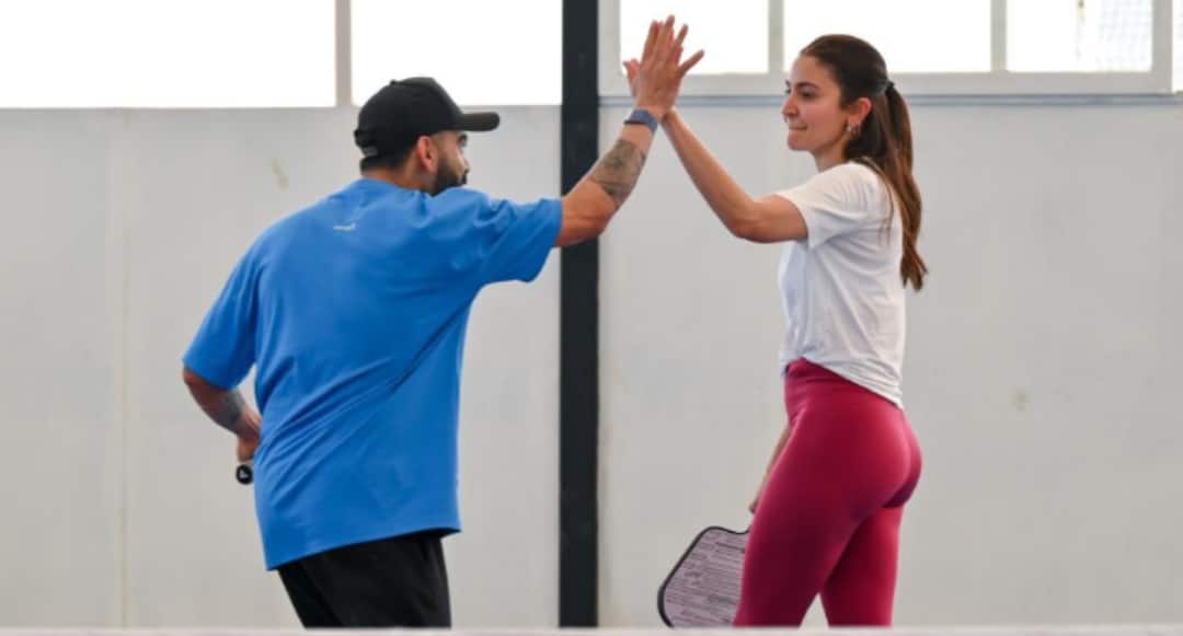 Virat Kohli Anushka Sharma Enjoy Quality Time Playing Pickleball Virat Kohli-Anushka Sharma Enjoy Quality Time Playing Pickleball - See Viral Pic