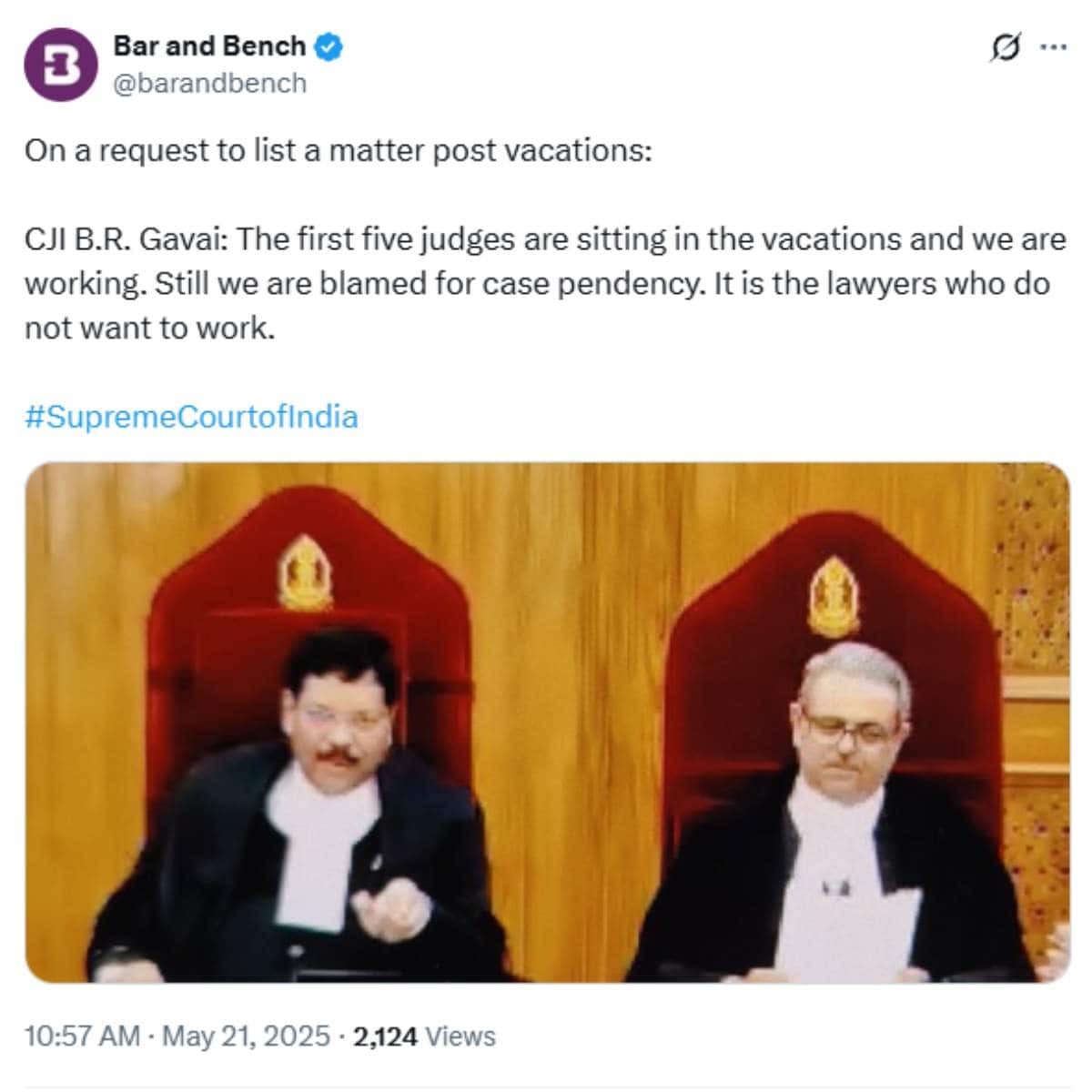 मायलॉर्ड छुट्टियों के बाद लगाएं केस', सुनते ही CJI गवई को आया गुस्सा, बोले- ... फिर जजों को बदनाम किया जाता है
