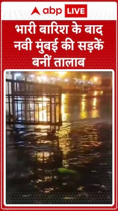 Weather: Heavy Rains Turn Navi Mumbai Roads Into Waterlogged Ponds, Disrupt Daily Life