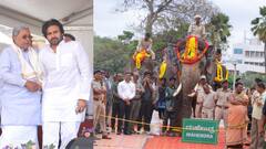 Karnataka Hands Over Kumki Elephants To Andhra To Tackle Human-Elephant Conflicts