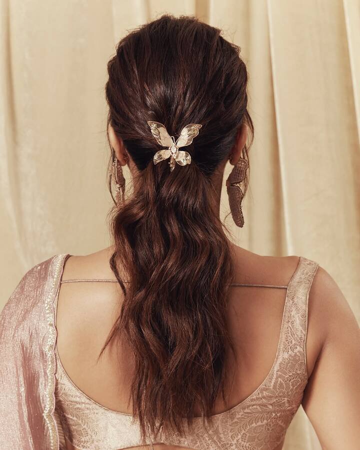 Styled to perfection by Mohit Rai with Chintan Shah, the look is anchored in a modern-romantic aesthetic — soft, dreamy, and unapologetically feminine.