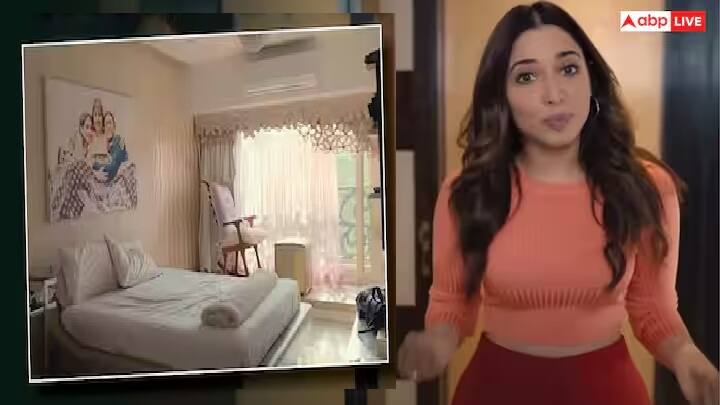 તમન્નાના રસોડાની વાત કરીએ તો, તેનું રસોડું સંપૂર્ણપણે આધુનિક અને નવા દેખાવમાં છે. જેમાં માર્બલ કાઉન્ટરટૉપ અને મોટી પીઠવાળી ખુરશીઓ લગાવવામાં આવી છે