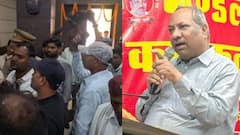 कैबिनेट मंत्री संजय निषाद का विरोध, कार्यक्रम के दौरान दिखाई काले झंडे, जमकर मचा बवाल